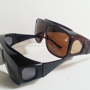 Unisex Fit Over Sunglasses Black Tortoise Frame